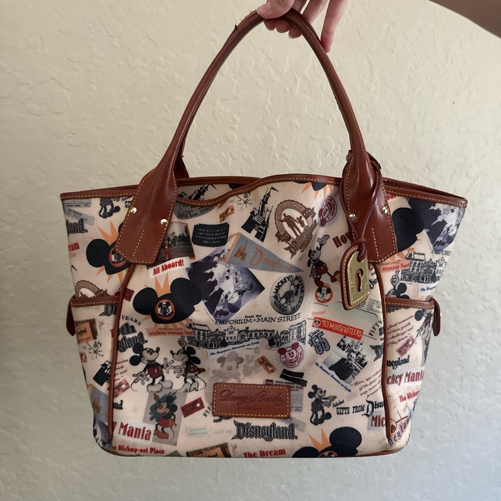 Disney Brown and Cream Dooney and Bourke Tote Bag